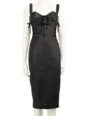 Black Leather Corset Dress
