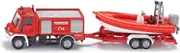Siku - Mercedes Benz Fire Engine with Boat - 1:87 Scale