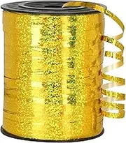Gold Curling Ribbon, 500 Yard Shiny Metallic, 3/16" for Gift Wrapping, Balloons, Christmas, Graduations