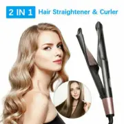 2 in 1 Hair Curler Straightener Curling Iron Straightening Hair Salon Styler New