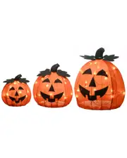 National Tree Company 15in Pre-Lit Jack-O-Lantern Trio