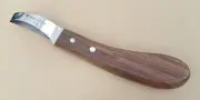 Hoof Knife Full Loop Equine Stainless Brown Wooden Handle