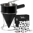Pancake Batter Dispenser (Black) - 40Oz Batter Dispenser - Pancake Maker and Ver