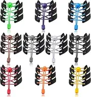 [UPINS] 10 Pairs Elastic Shoe Lace No Tie Adjustable Tieless Rubber Shoe Iace