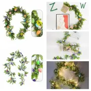 Handmade Artificial Vine Green Plants Easter Wreath Easter Egg Vine Hotel