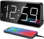 Peakeep Digital Alarm Clock for Bedroom Bedside, Loud Alarm Clock for Heavy Slee