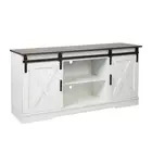 Levede TV Cabinet Entertainment Unit Stand Wooden Table Sliding Barn Door 150CM