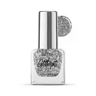 RENEE Glitterati Nail Paint -Silver Flake 10ml Acetone & Paraben Free