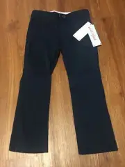 Girls' Flat Front Stretch Uniform Pants Blue Navy - Cat & Jack - Size: 4