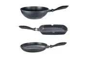 Baccarat STONE Non Stick Grill, Wok & Frypan Tri Pack 28cm