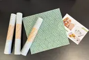 50x Greaseproof Wrapping Paper Geometric Pattern Disposable Sushi Sandwich Wrap