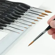 Kolinsky Sable Watercolor Brushes 10pcs Sable Detail Paint Brush Set Fine Tip