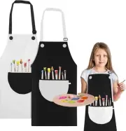 Molain 2 Pack Children's Apron, Adjustable Waterproof Art Apron with...