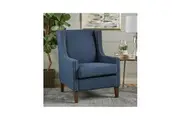 Cecilia CLASSIC STUDDED Navy Blue WINGBACK CLUB ARMCHAIR