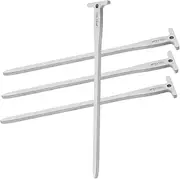 Abaodam 4pcs Heavy Duty Camping Tent Pegs High Strength Metal Ground Stakes for Quick Setup Enhanced Grip Multipurpose Use Garden Fireproof Mats Picnic Blankets