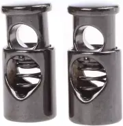 Pack Of 10 Metal Toggle Spring Stop Single Hole String Cord Locks 5mm Cord