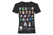 Minecraft Girls Sprites T-Shirt (Black/Multicoloured) - UTNS5909