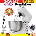 Anko 500W Mix Master 5L Kitchen Stand w/ Whisk & Beater & Dough Hook White