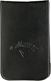 Callaway Unisex-Adult Callaway Golf Leather Scorecard Holder C40104, Black, One Size