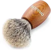 Anbbas Men's Shaving Brush, Pure Badger Hair Brush with Natural Manchurian Ash Wood Handle for Wet Close Shave
