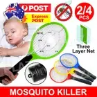 2/4x Electric Bug Zapper Tennis Racket Mosquito Fly Swatter Insect Killer AU