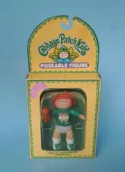 NEW Cabbage Patch Kids POSEABLE FIGURE Doll Red Hair TEDDY Bear 1984 "Lynn Evey"