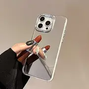 [PONRFEKT] for Tecno Pop 3 Mirror Case,Soft TPU Bumper Anti-Drop Shockproof Protective Cover Luxury Mirror Makeup Phone Case for Women Girls-I