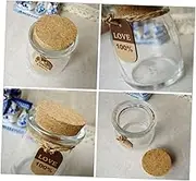 COLLBATH 100ml Glass Favor Jars Cork Lids Jar Honey Pot Bottles Wedding Favors Custom Label Tags for Home Party