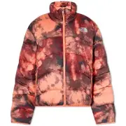 NWT The North Face 2000 Printed Elements Ice Dye Coral Puffer Jacket Size Small