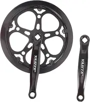 Toddmomy 1Set Single Speeds Crankset Mountain Bike Replacement Accessories Lightweight Forged Design Standard Chain for Track Folding Bikes