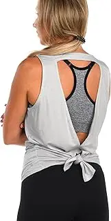 [SAAKA] Women’s Bamboo Tie-Back Tank Top. Athletic, Workout, Running & Extra Soft Top.