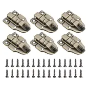 6 Pcs Duck-billed Hasp Lock, Retro Box Toggle Latch with Padlock Hole, Bronze