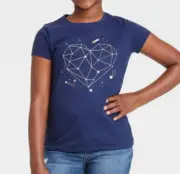 NEW Cat & Jack Girl's Constellation Heart Graphic T-Shirt Size XS (4-5)