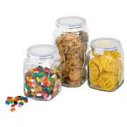 Glasslock - 3pc Glass Canister Set