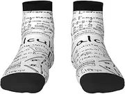 [JBYJBX] Math Geometry Geek Calculus Print Adult Socks Womens Mens Workout Thermal Cozy All-Season Gift Holiday Articles Use