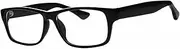 Real Glass Reading Glasses with Clear Real Glass Lenses in Geek Style Frame Available in Reading Magnification +0.25 to +3.00 (1.50)