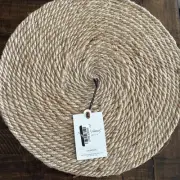 Set 4 Natural Jute Round Placemats Kitchen Decor,woven Round Mats Dining Table
