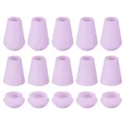 20Pcs Plastic Cord Lock Bell End Stopper Cord End Rope Fastener, Light Purple
