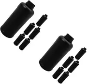 TOPPERFUN 2sets Plastic Bottle Laboratory Bottles Liquid Storage Containers Liquid Containers Plastic Black 6pcs*2