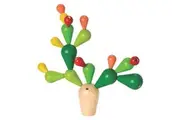 Wooden Balancing Cactus Game
