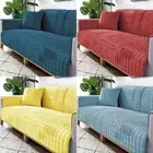 2023 Solid color thickened flannel plush sofa towel Soft velvet sofa cover