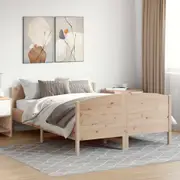 vidaXL Bed Frame without Mattress 150x200 cm Solid Wood Pine