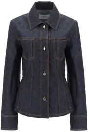 [FERRAGAMO] FERRAGAMO shaped denim jacket 42 Blue