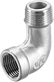 XYWHPGV Stainless Steel 316 Cast Pipe Fitting 90 Degree Elbow 3/8 BSPT Female X 3/8 BSPT Male Thread(22071 8c6e3 abfc5 20aa8 a9987 5d3dd