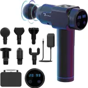 Deep Tissue Percussion Massage Gun 6-Heads Powerful Muscle Vibration Relaxing