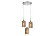 ESPEJO Pendant Lamp Light Interior ES x 3 72W Copper Glass Oblong Round Base
