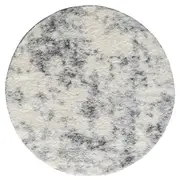 Plushy Ultra-Thick and Soft Shaggy Round Rug - 389 Ash