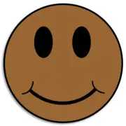 Light Brown Smiley Face - 25 Pack Circle Stickers 3 Inch - Smile Happy