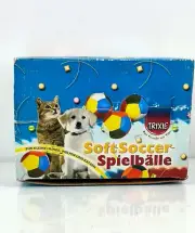 Trixie Soft Soccer Foam Sponge Colorful Ball Interactive Dog & Cat Toys 24 Count