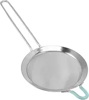 60 Mesh Fine Strainer Stainless Steel Hand Flour Sieve with Long Handle for Kitchen (14 cm/5.5 inches)